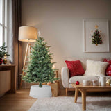 Vidaxl Weihnachtsbaumrock Ø65x23 cm Kunststoff weiß
