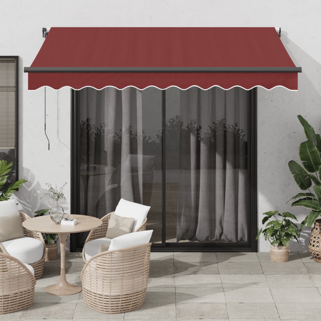 Bidaxl Luifel förlänger automatiskt 300x250 cm Bordeaux Red