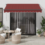 Bidaxl Luifel förlänger automatiskt 300x250 cm Bordeaux Red