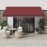 Vidaxl Luifel manually extends 400x300 cm Bordeaux red