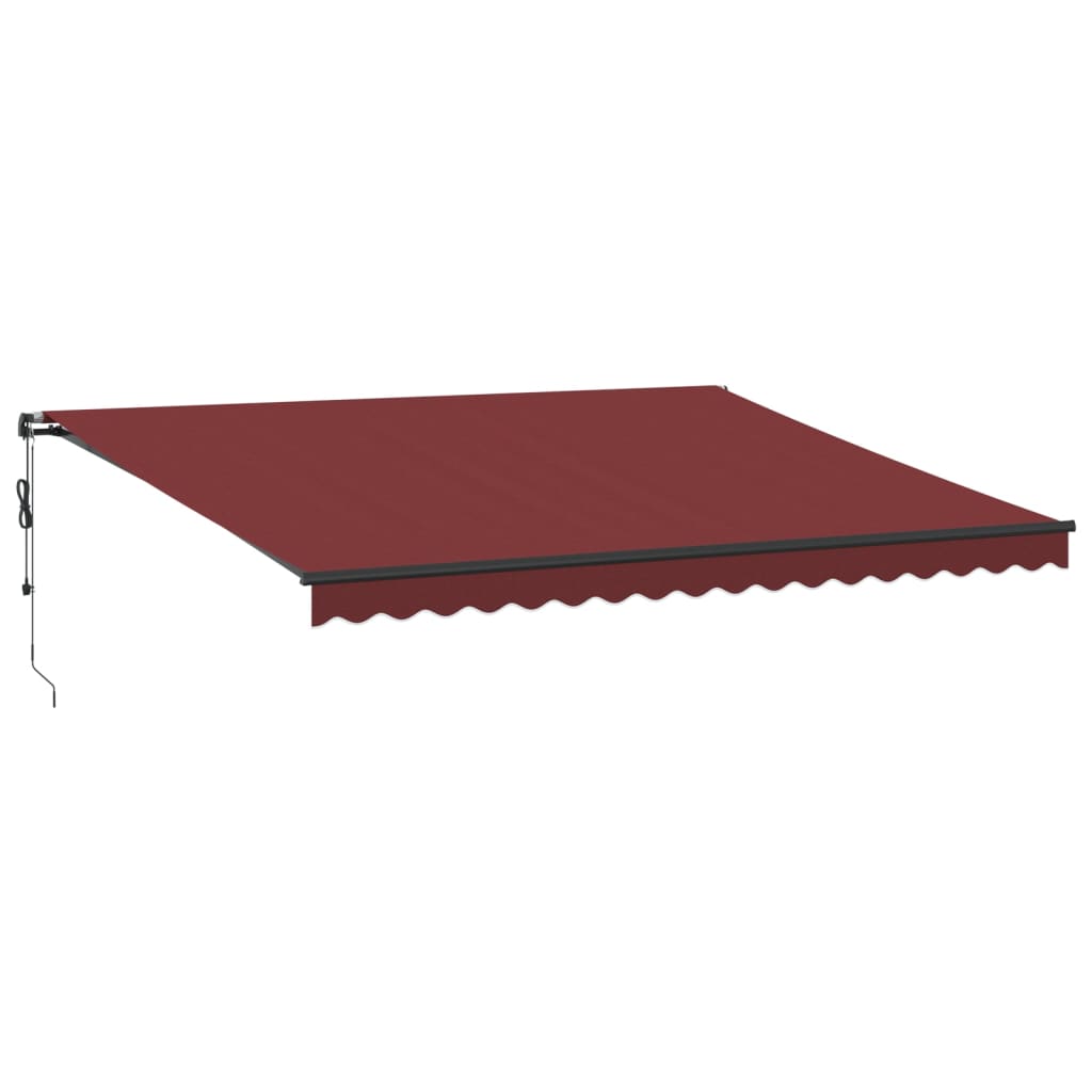 Vidaxl Luifel automatically extendable with LEDs 450x300 cm Bordeaux