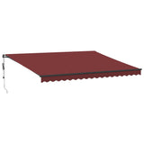 Vidaxl Luifel automatically extendable with LEDs 450x300 cm Bordeaux