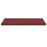 Vidaxl Luifel manually extends 600x300 cm bordeaux red