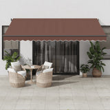 Vidaxl Luifel förlänger automatiskt 450x300 cm brunt