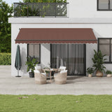 Vidaxl Luifel förlänger manuellt 500x300 cm brunt