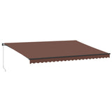 Vidaxl Luifel manually extendable with LEDs 500x300 cm brown