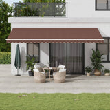 Vidaxl Luifel förlänger automatiskt 600x300 cm brunt