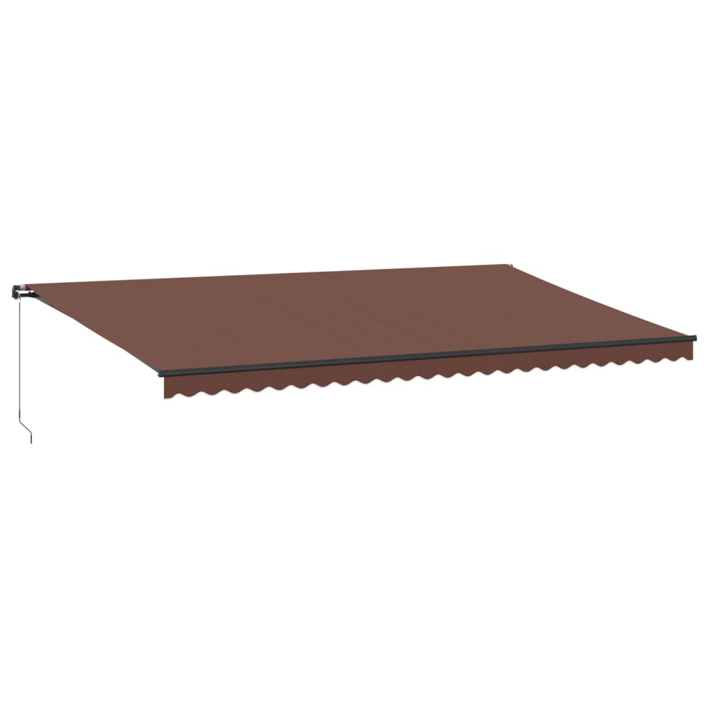Vidaxl Luifel manually extendable with LEDs 600x300 cm brown