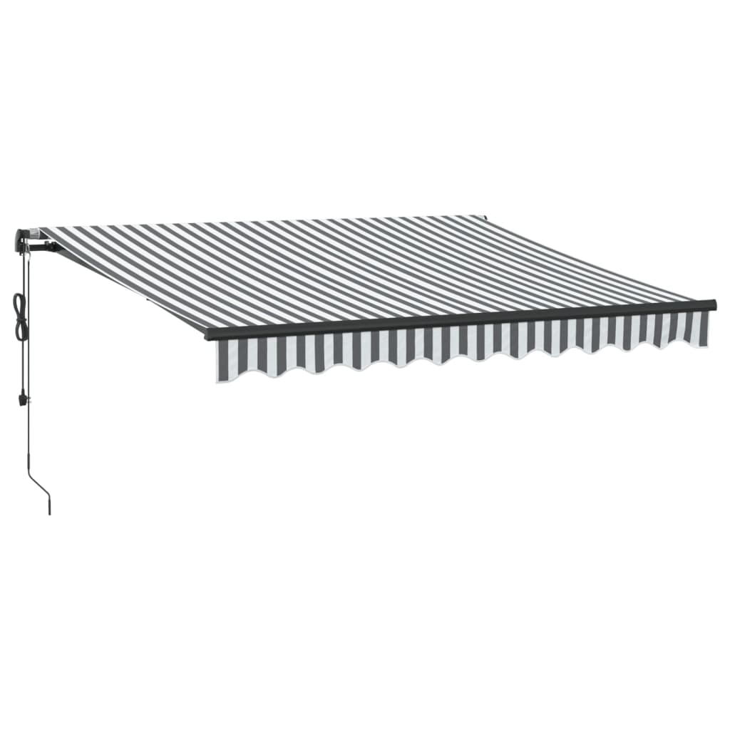 VidaXL Luifel Automatic extendable LED 300x250 cm anthracite and white