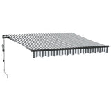 VidaXL Luifel Automatic extendable LED 300x250 cm anthracite and white