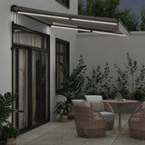 VidaXL Luifel Automatic extendable LED 300x250 cm anthracite and white