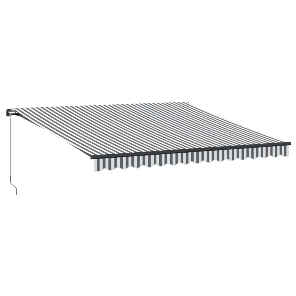 Vidaxl Luifel extensible manuellement et LED 400x300 cm anthracite et blanc