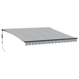 Vidaxl Luifel automatically extends 450x300 cm Anthracite color and white