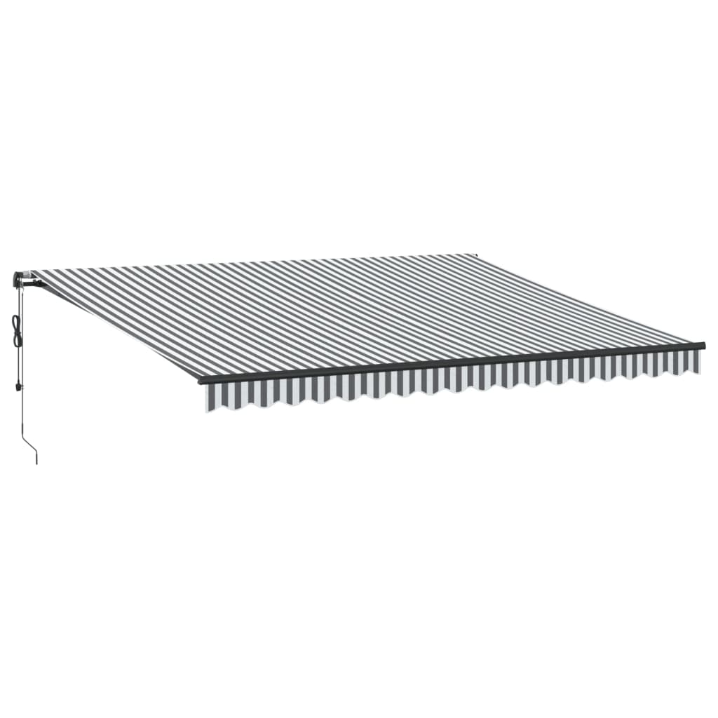 VidaXL Luifel Automatic extendable LED 450x300 cm anthracite and white