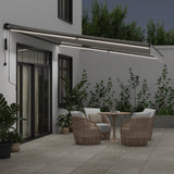 VidaXL Luifel Automatic extendable LED 450x300 cm anthracite and white