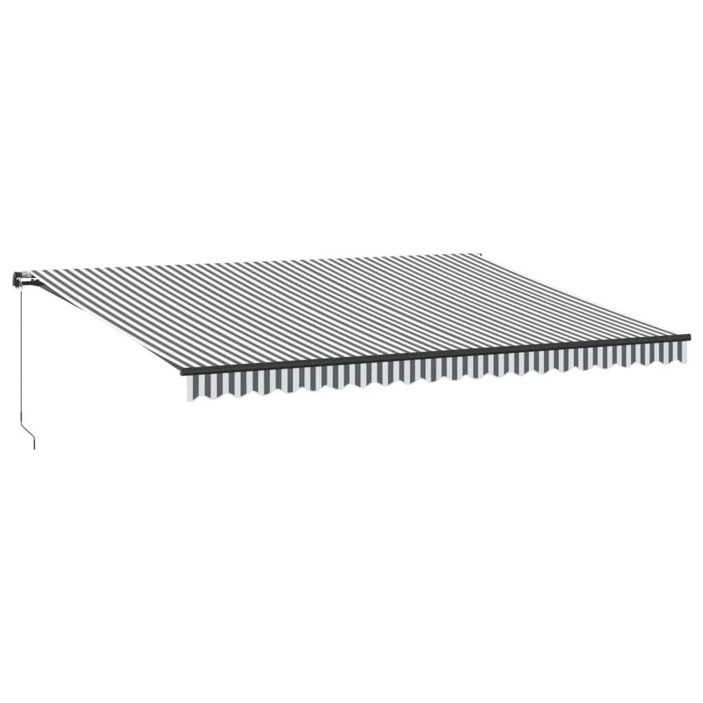 Vidaxl Luifel manually extendable and LED 500x300 cm anthracite and white