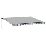 Vidaxl Luifel manually extendable and LED 500x300 cm anthracite and white
