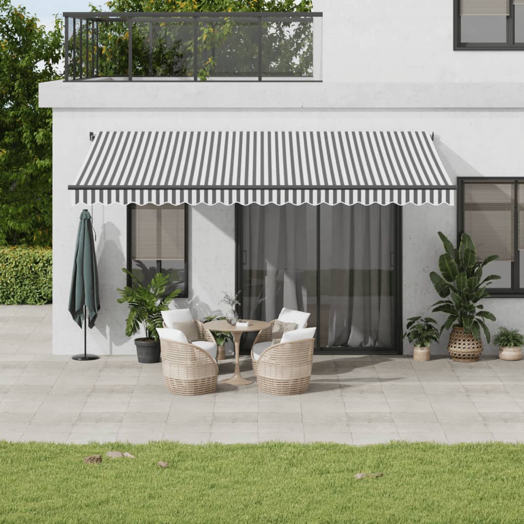 Vidaxl Luifel förlänger automatiskt 500x300 cm antracite färg och vit