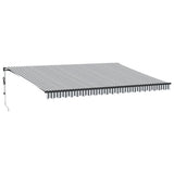 Vidaxl Luifel Automatisk utdragbar LED 500x300 cm Anthracite och vit