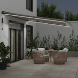 Vidaxl Luifel Automatisk utdragbar LED 500x300 cm Anthracite och vit