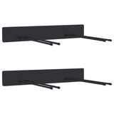 Vidaxl Garden Tool Racks 2 st vægmontering Stål sort