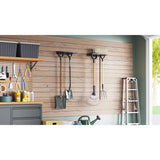 Vidaxl Garden Tool Racks 2 st vægmontering Stål sort
