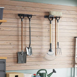 Vidaxl Garden Tool Racks 2 st vægmontering Stål sort