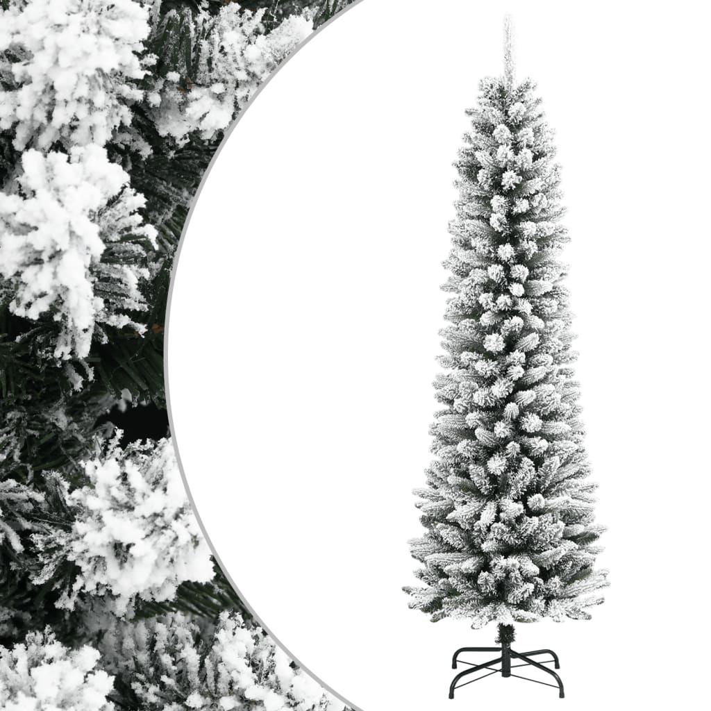 Vidaxl Kunstkerstboom with snow narrow 120 cm PVC and PE