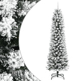 Vidaxl Kunstkerstboom with snow narrow 120 cm PVC and PE