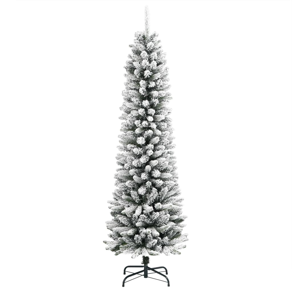 Vidaxl Kunstkerstboom with snow narrow 120 cm PVC and PE
