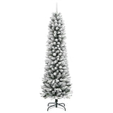 Vidaxl Kunstkerstboom with snow narrow 120 cm PVC and PE