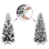 Vidaxl Kunstkerstboom with snow narrow 120 cm PVC and PE
