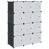 Vidaxl Storage furniture with 12 compartments and hanging rods polypropene