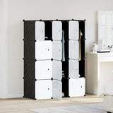Vidaxl Storage furniture with 12 compartments and hanging rods polypropene
