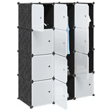 Vidaxl Storage furniture with 12 compartments and hanging rods polypropene