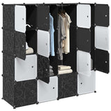 Vidaxl Storage furniture with 16 compartments and hanging rods polypropene