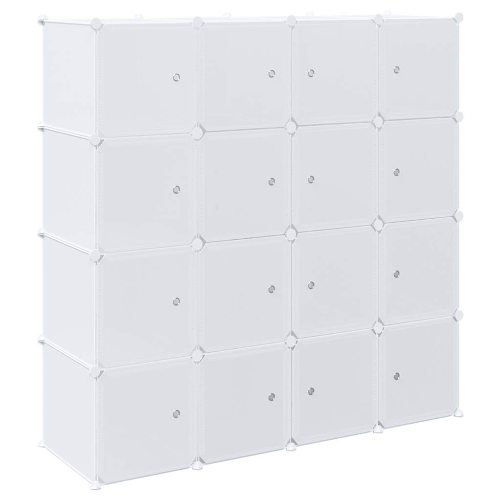 Vidaxl Storage furniture with 16 compartments and hanging rods polypropene