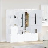 Vidaxl Storage furniture with 16 compartments and hanging rods polypropene