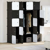 Vidaxl Storage furniture with 20 compartments and hanging rods polypropene