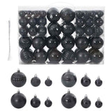 Vidaxl Christmas Balls 100 sts Ø3 4 6 cm černá