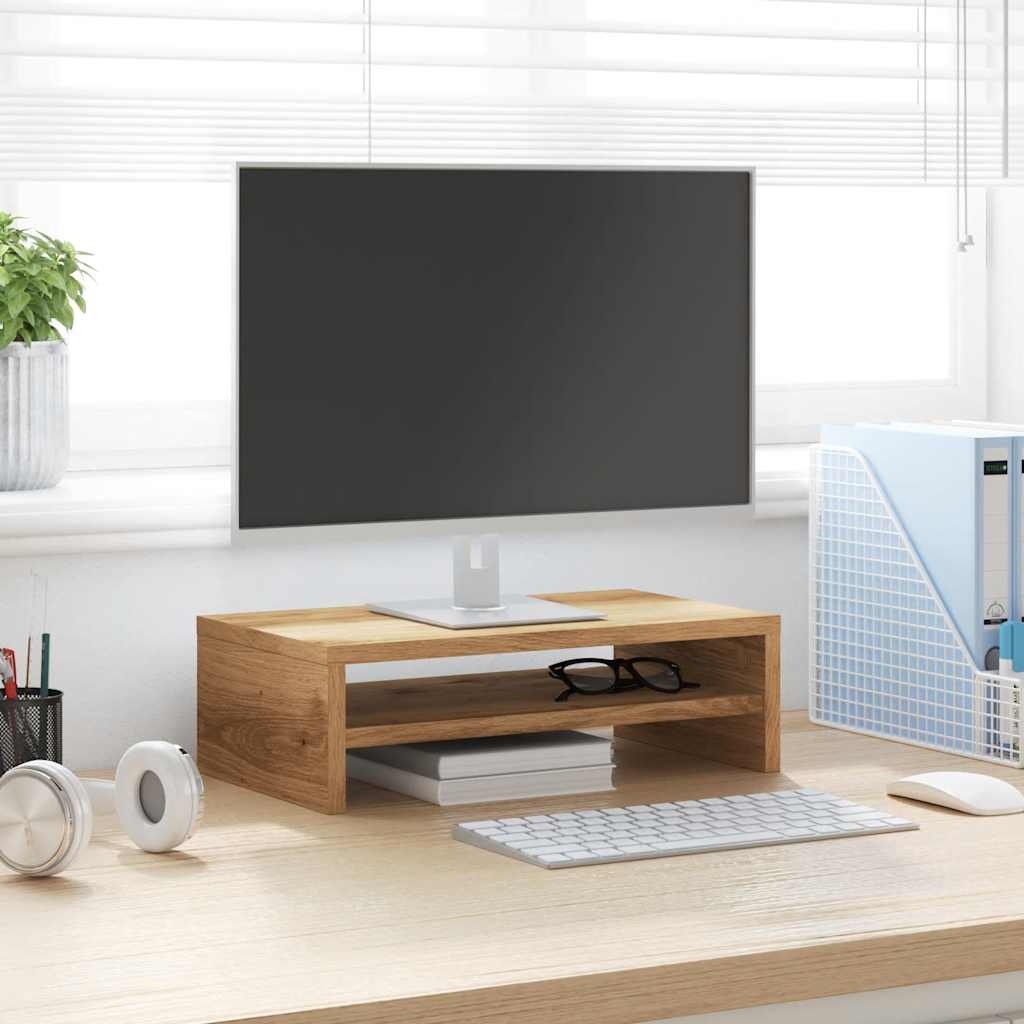 Vidaxl Monitor Stand 42x24x13 cm veraarbechte Holzaarbechten Oakfaarf