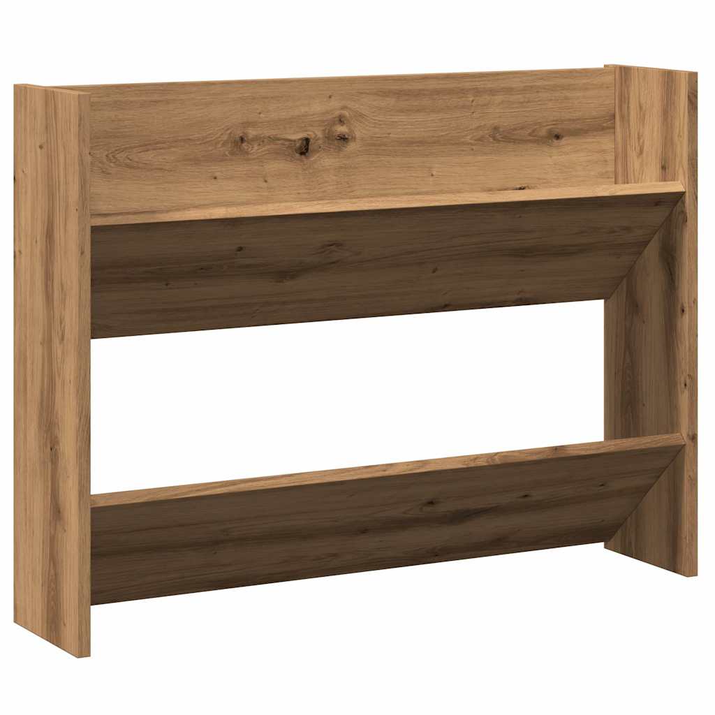 Vidaxl Mauer Schong Shoe Cabinet 80x18x60 CM veraarbechte Holz Kameran Oakfaarf