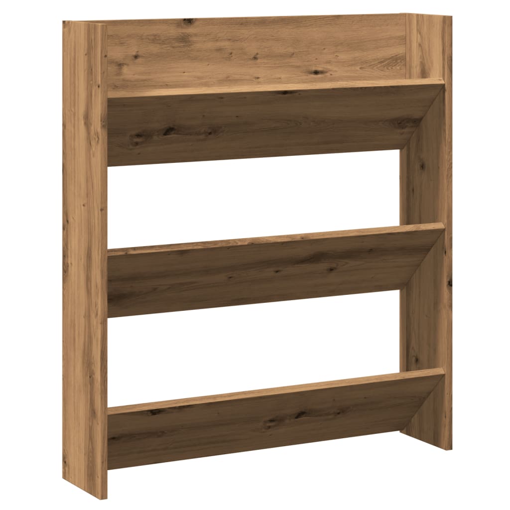 Vidaxl boty nástěnné boty 80x18x90 cm Zpracované dřevěné řemeslné dubové barvy
