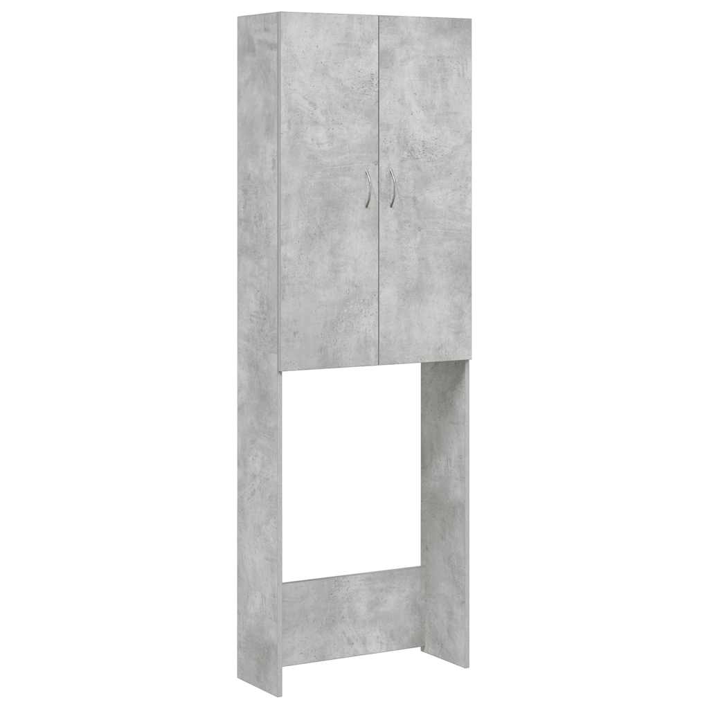 Vidaxl washing machine cabinet 64x25.5x190 cm concrete price