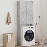 Vidaxl washing machine cabinet 64x25.5x190 cm concrete price