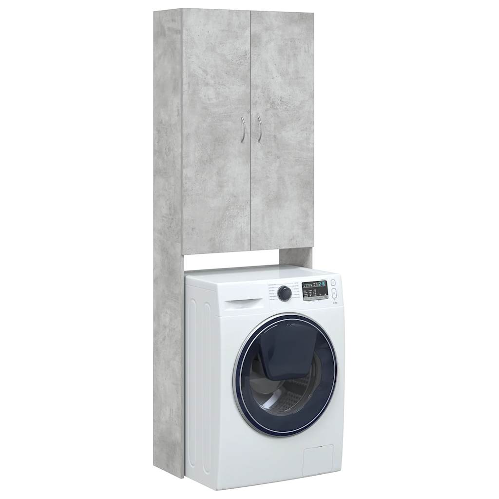 Vidaxl washing machine cabinet 64x25.5x190 cm concrete price