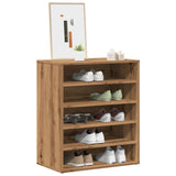 Vidaxl Shoe Cabinet 60x35x70 cm Forarbejdet træ Artisanal eg Farve