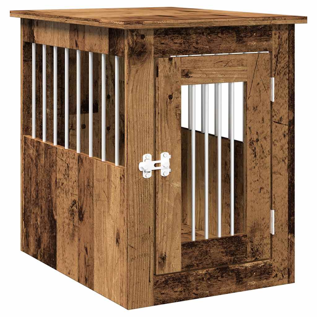 Vidaxl Hondenbench 45x62x59 cm de madera procesada de madera vieja