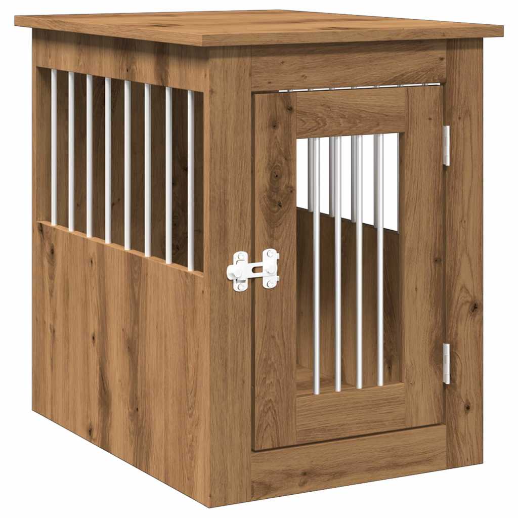Vidaxl Hondenbench 45x62x59 cm Behandlet trehistet eik -farget