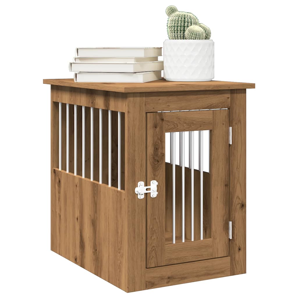 Vidaxl Hondenbench 45x62x59 cm Behandlet trehistet eik -farget